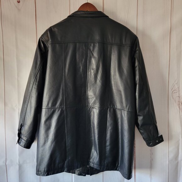 Vintage Field Gear Genuine Leather Jacket, Men’s M, Black, Mid Length, Heavy - Picture 3 of 8